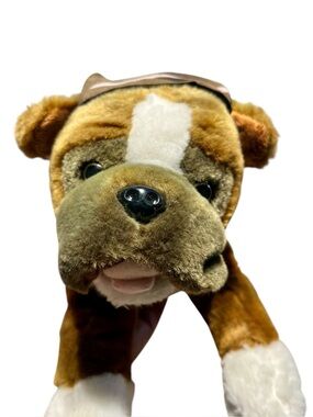 Harley-Davidson 14” Boxer Dog Plush Stuffed Animal Realistic w/ Bandana Vintage